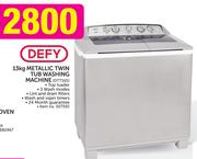 Defy 13kg Metallic Twin Tub Washing Machine DTT165