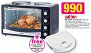 Salton 30Ltr Mini Kitchen SFMK-02+ Free 2Slice Sandwich Maker