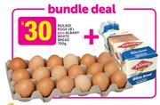 Nulaid Eggs-18's Pack Plus Albany White Bread-700g