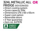 Bosch 324Ltr Metallic All Fridge KSV33NI30