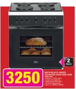 Defy 2 Piece 60cm Black Undercounter Oven and Hob DBO 458