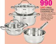 Uno 7 Piece Stainless Steel Cookware Set
