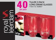 Tulipe 3 Pack Long Drink Glasses-Per Pack