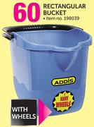 Addis Rectangular Bucket With Wheels