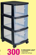 3 Drawer Unit Stackable