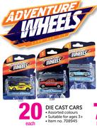 Adventure Wheels Die Cast Cars-Each