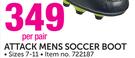 Olympic Attack Mens Soccer Boot-Per Pair