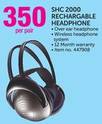 Philips SHC 2000 Rechargeable Headphone-Per Pair