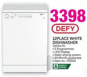 Defy 12 Place White Dishwasher DDW175