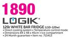 Logik 120Ltr White Bar Fridge LSD-120W