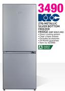KIC 276Ltr Metallic Silver Bottom Freezer Fridge KBF 630/1 ME