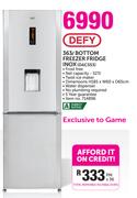Defy 363Ltr Bottom Freezer Fridge Inox DAC553