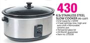 Logik 6.5Ltr Stainless Steel Slow Cooker RS-1107