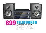 Telefunken Micro DVD Hi-Fi System TMD-400 B
