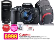 Canon DSLR DC Twin Lens Camera Bundle EOS700D WIFI