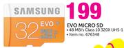 Samsung 32GB Evo Micro SD