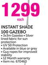 Camp Master Instant Shade 100 Gazebo-Each