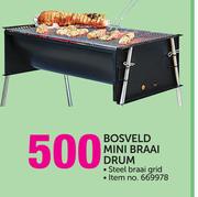 Bosveld Mini Braai Drum Steel Braai Grid