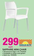 Gold Sun Sapphire Arm Chair-Each