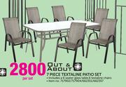 Out & About 7 Piece Textaline Patio Set-Per Set