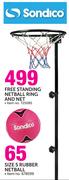 Free Standing Netball Ring and Net