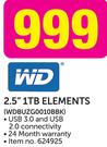 WD 2.5" 1TB Elements WDBUZG0010BBK