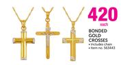 JCSA Bonded Gold Crosses-Each