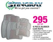 Stingray 4 Piece Rubber Car Mats-Per Set