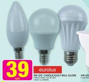 Eurolux 3W LED Candle/Golf Ball Globe-Each