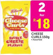 Willards Cheese Curls Assorted-2x150g