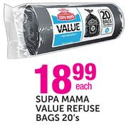 Supa Mama Value Refuse Bags-20's Pack