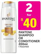 Pantene Shampoo Or Conditioner Assorted-2x200ml