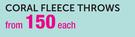Coral Fleece Throws-Each