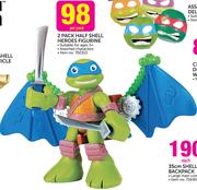 Nickelodeon Turtles 2 Pack Half Shell Heroes Figurine-Per Pack