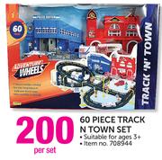 Adventure Wheels 60 Piece Track N Town Set-Per Set