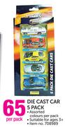 Adventure Wheels Die Cast Car 5 Pack-Per Pack