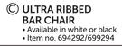 Ultra Ribbed Bar Chair-Each