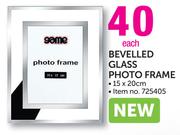 Bevelled Glass Photo Frame 15x20cm-Each