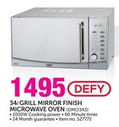 Defy 34Ltr Grill Mirror Finish Microwave Oven DMO343
