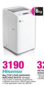 Hisense 8kg Top Load Washing Machine White WTS802