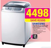 Samsung 13kg Metallic Silver Top Load Washing Machine WA13F5S4UWA F