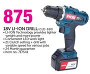 Ryobi 18V Li-Ion Drill CLD-180