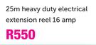 Digitech 25m Heavy Duty Electrical Extension Reel 16AMP