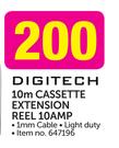 Digitech 10m Cassette Extension Reel 10AMP