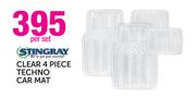 Stingray Clear 4 Piece Techno Car Mat-Per Set