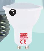 Eurolux GU10 3W ES, BC Globe-Each