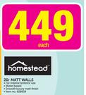 Homestead 20Ltr Matt Walls