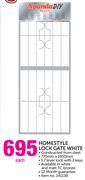 Xpanda Homestyle Lock Gate White