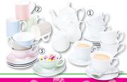 15 Piece Embossed Tea Set-Per Set