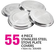 4 Piece Stainless Steel Stove Plate Covers